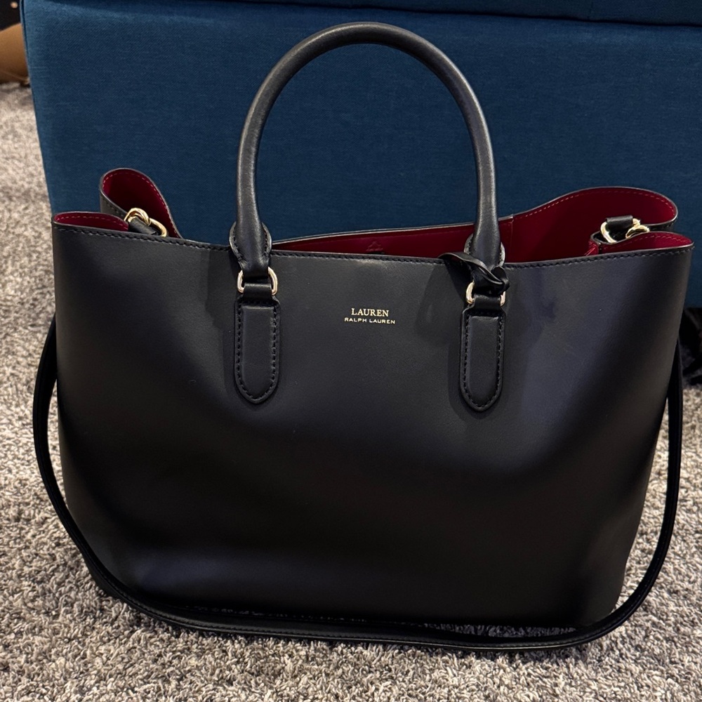 Ralph Lauren Black and Red Tote Bag